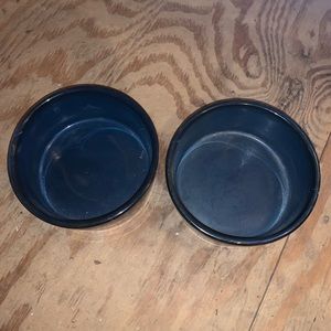 Ceramic Dog Bowl Set of 2 Blue